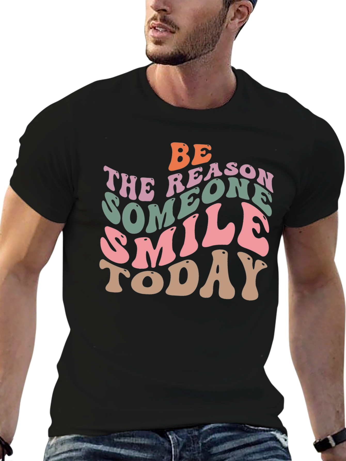 Retro Graphic T-Shirt: Be the Reason Someone Smiles Today
