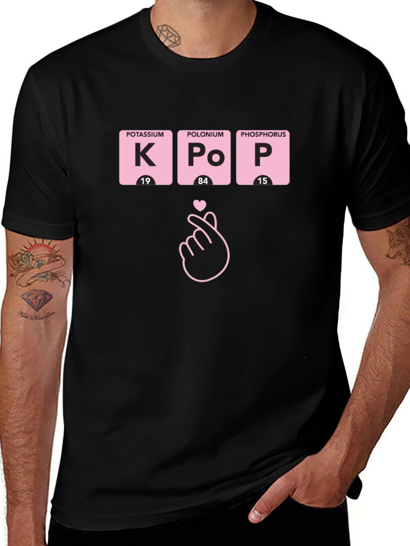 KPOP Element Chart T-Shirt - Trendy Korean Pop Fashion Top