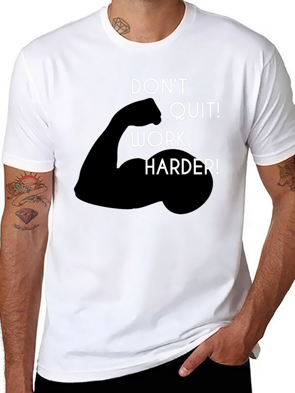 Motivational Work Harder Graphic Tee