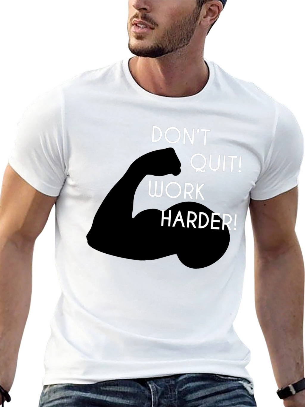 Motivational Work Harder Graphic Tee