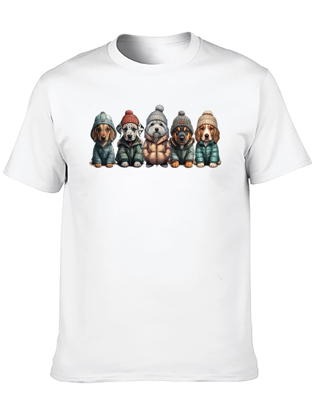 Dog Breed Winter Apparel Black T-Shirt