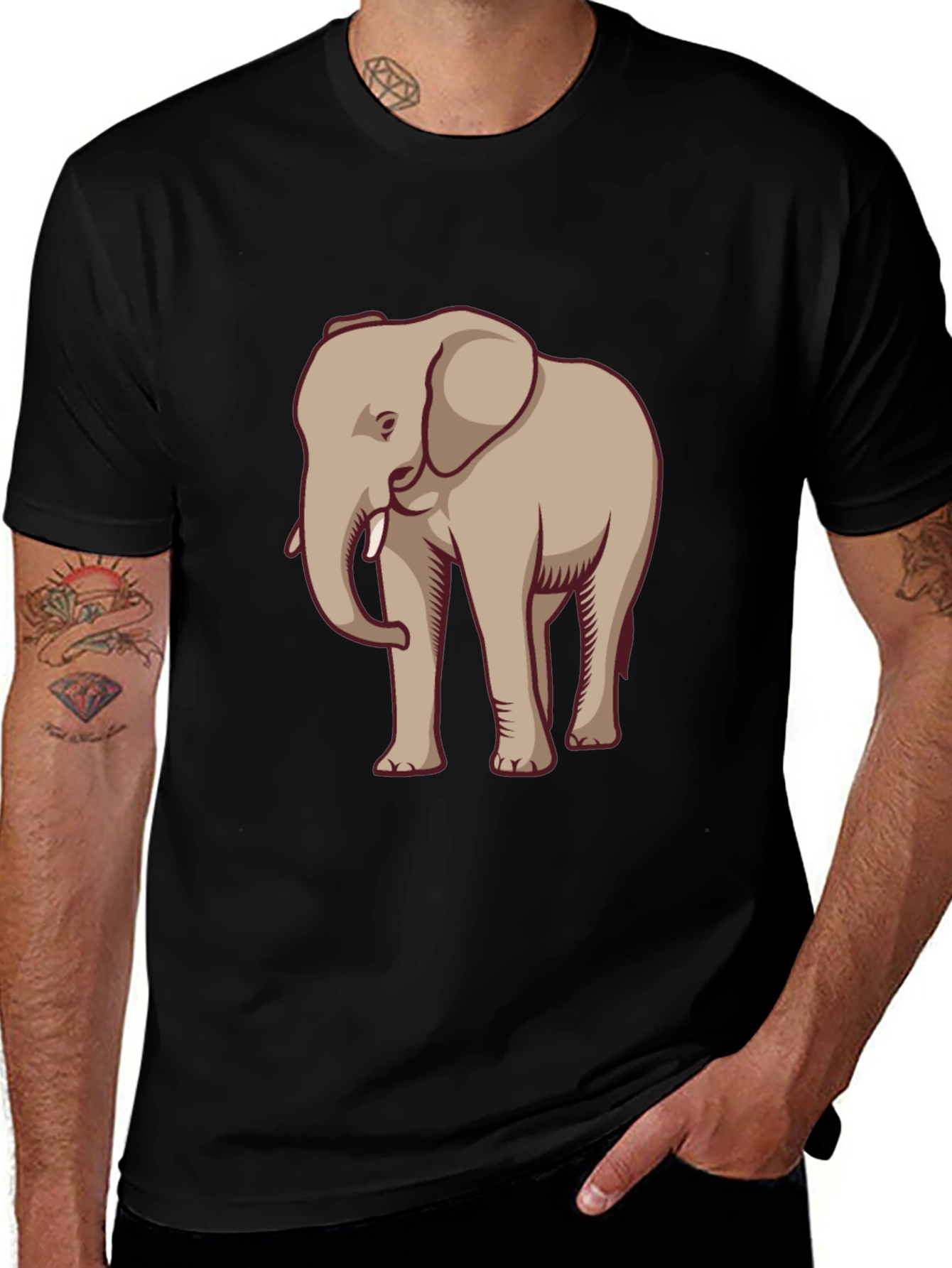 Elephant Graphic Tee - Casual Style