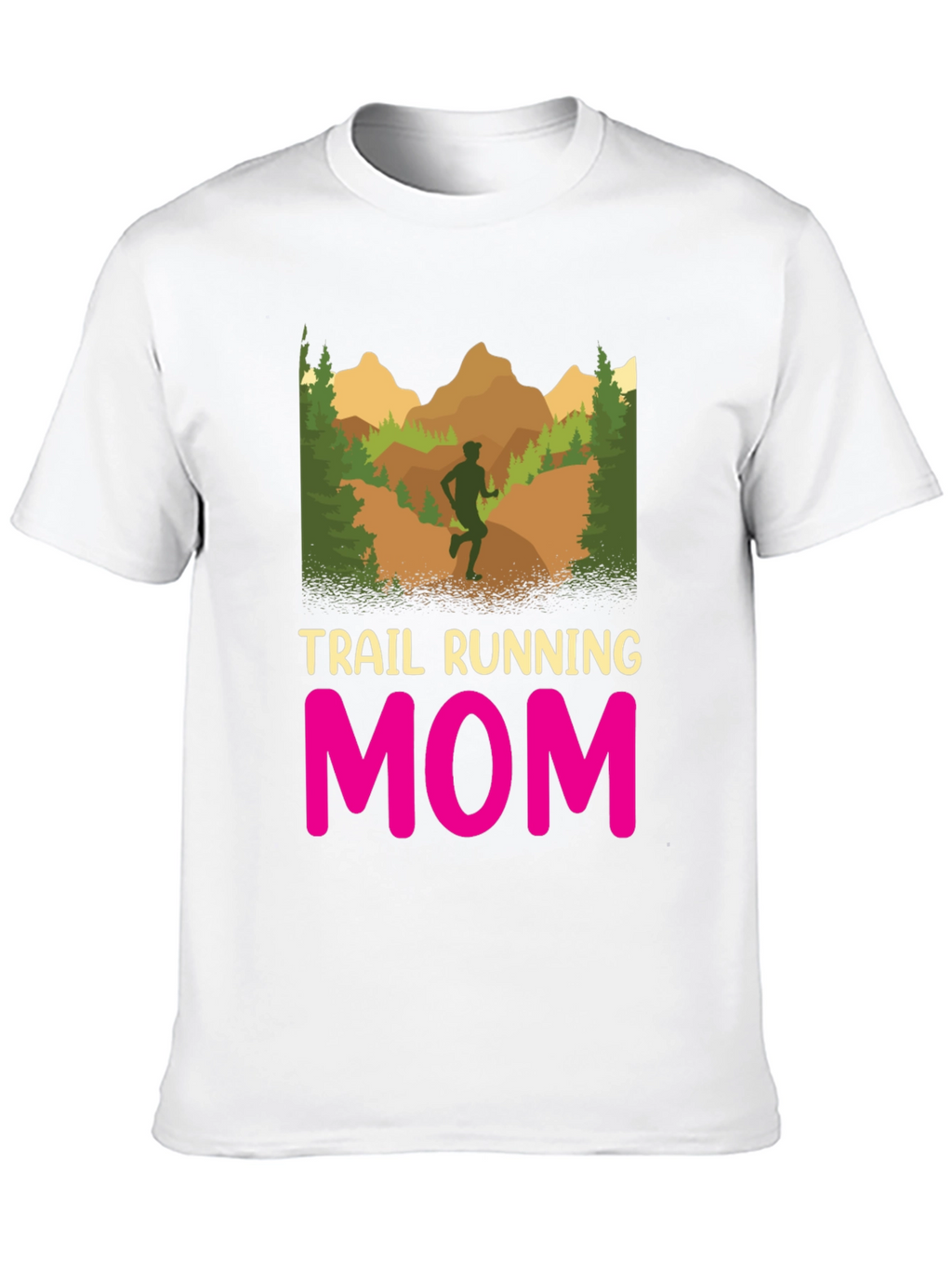 Trail Running Mom T-Shirt - Black Graphic Tee