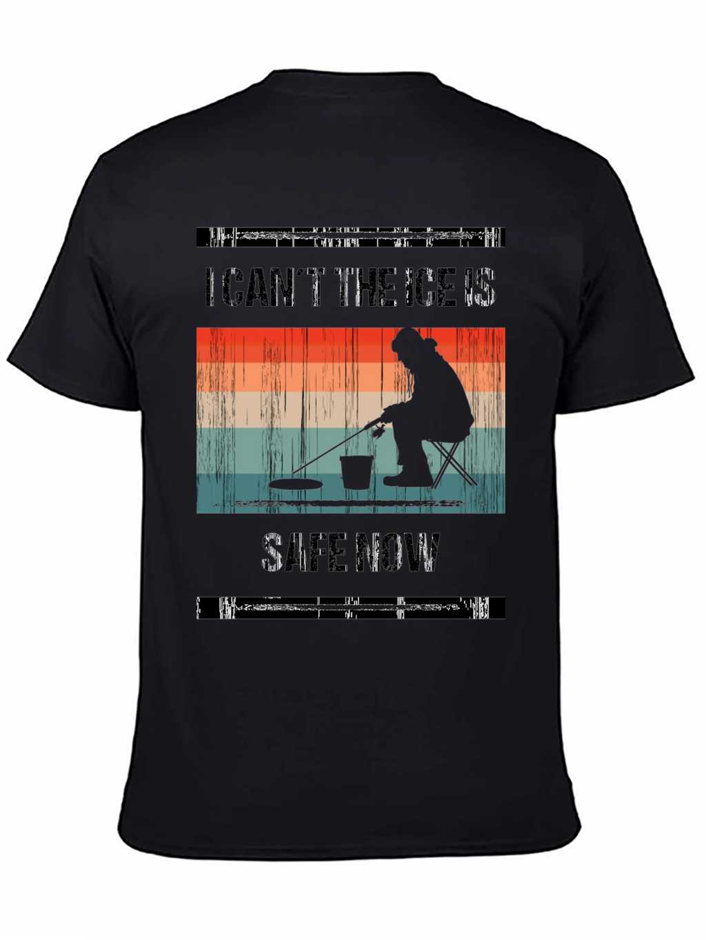 I Cant The Ice Is Safe Now Black T-Shirt