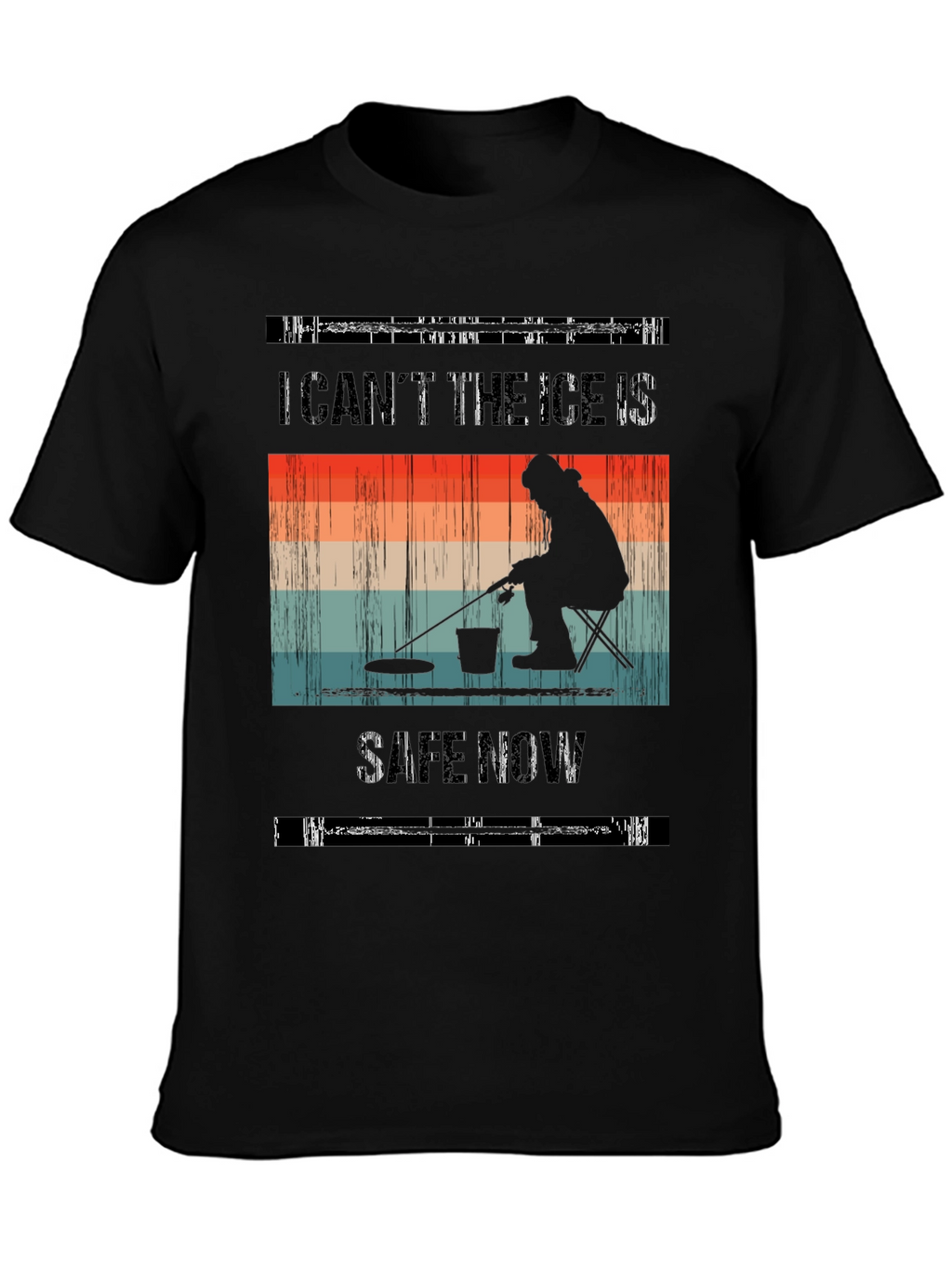 I Cant The Ice Is Safe Now Black T-Shirt