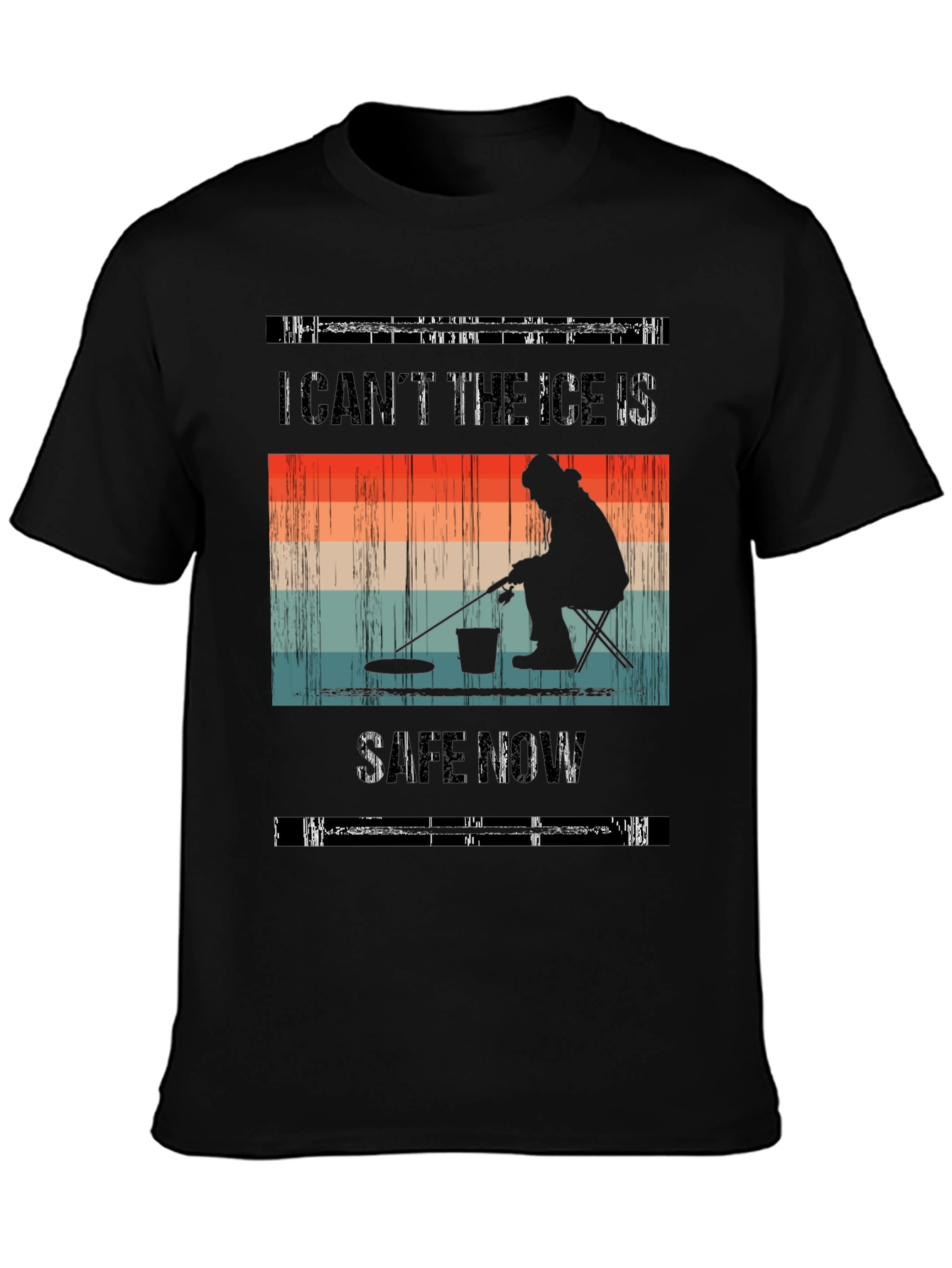 I Cant The Ice Is Safe Now Black T-Shirt