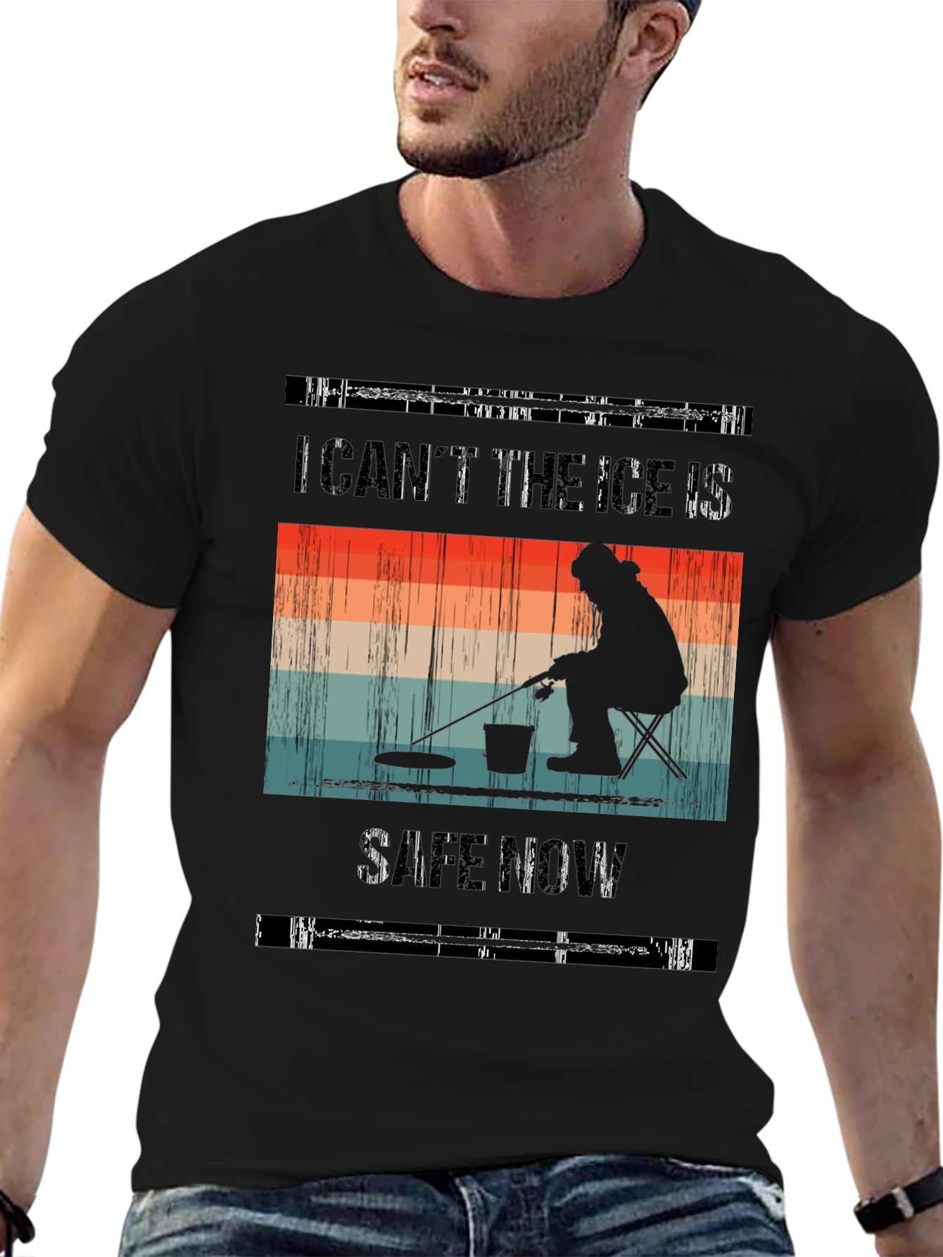 I Cant The Ice Is Safe Now Black T-Shirt