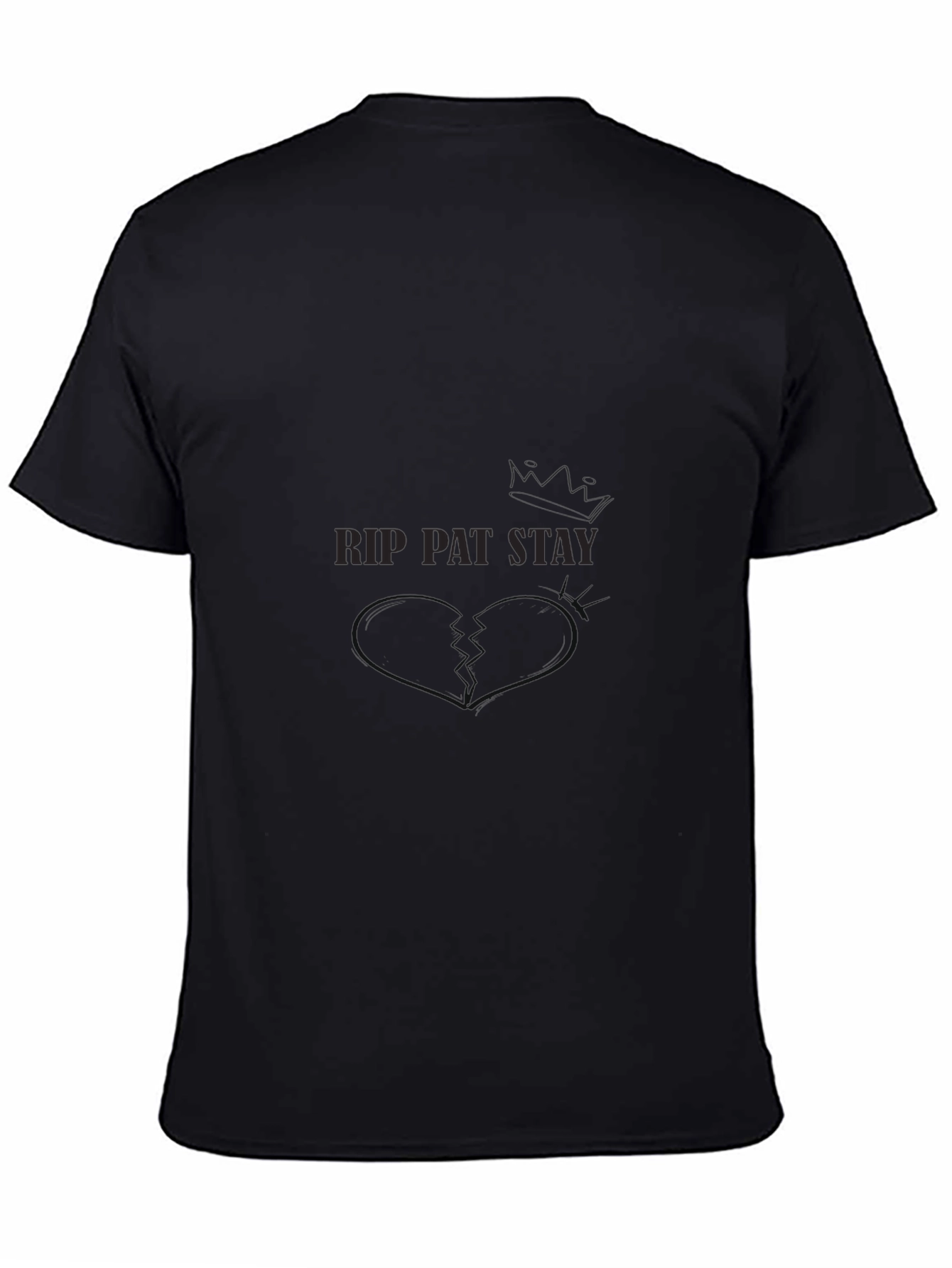 RIP Pat Stay Graphic Tee - Black Cotton
