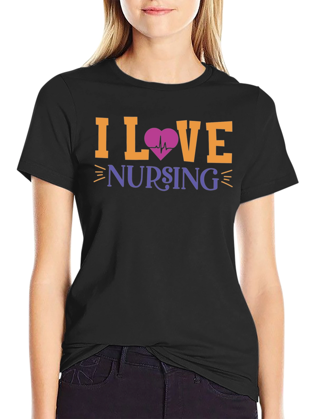 I Love Nursing Graphic T-Shirt