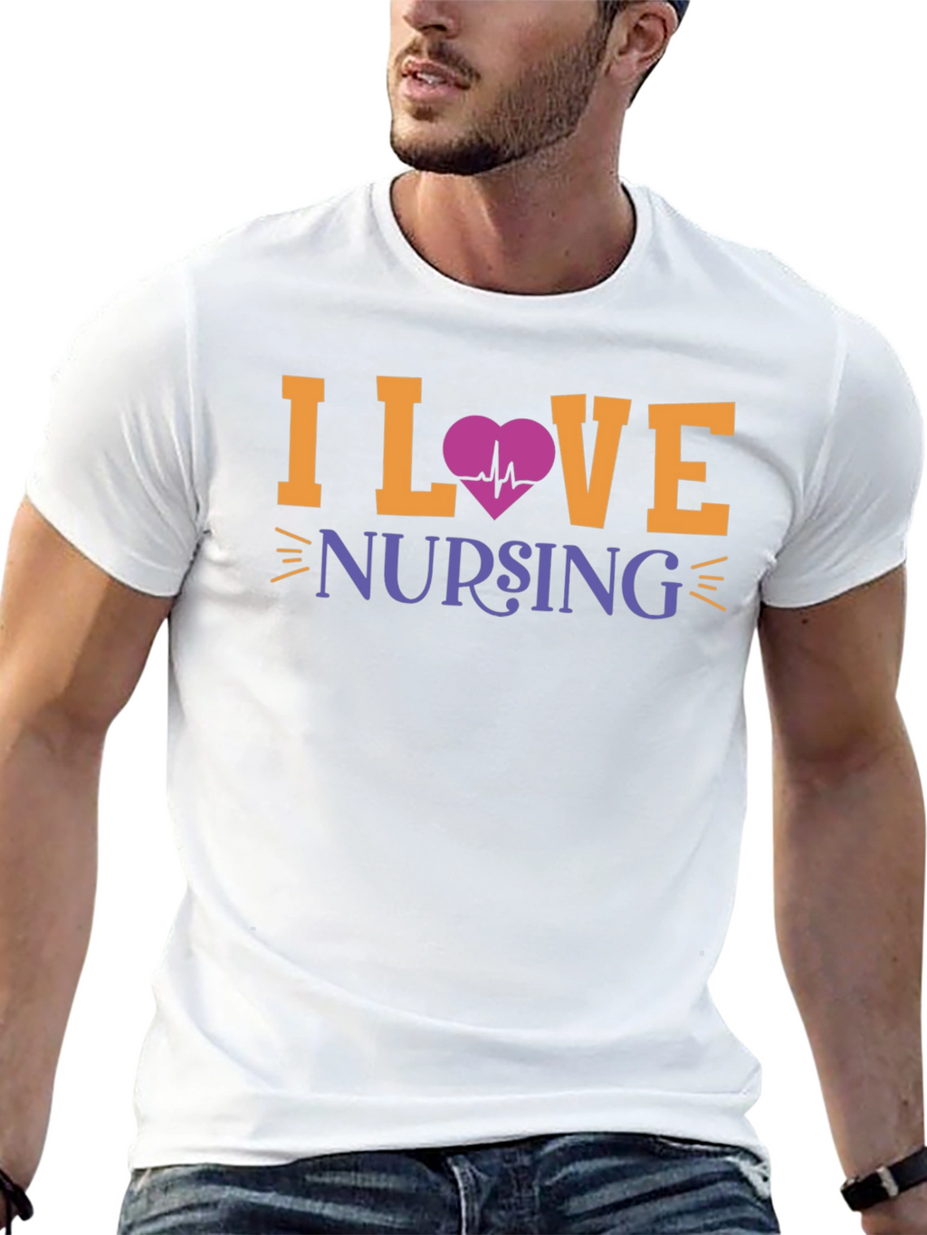 I Love Nursing Graphic T-Shirt