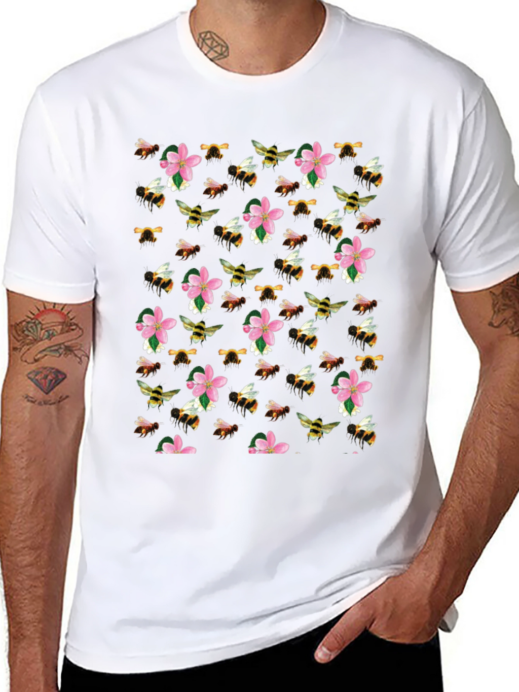 Bee & Blossom Print T-Shirt