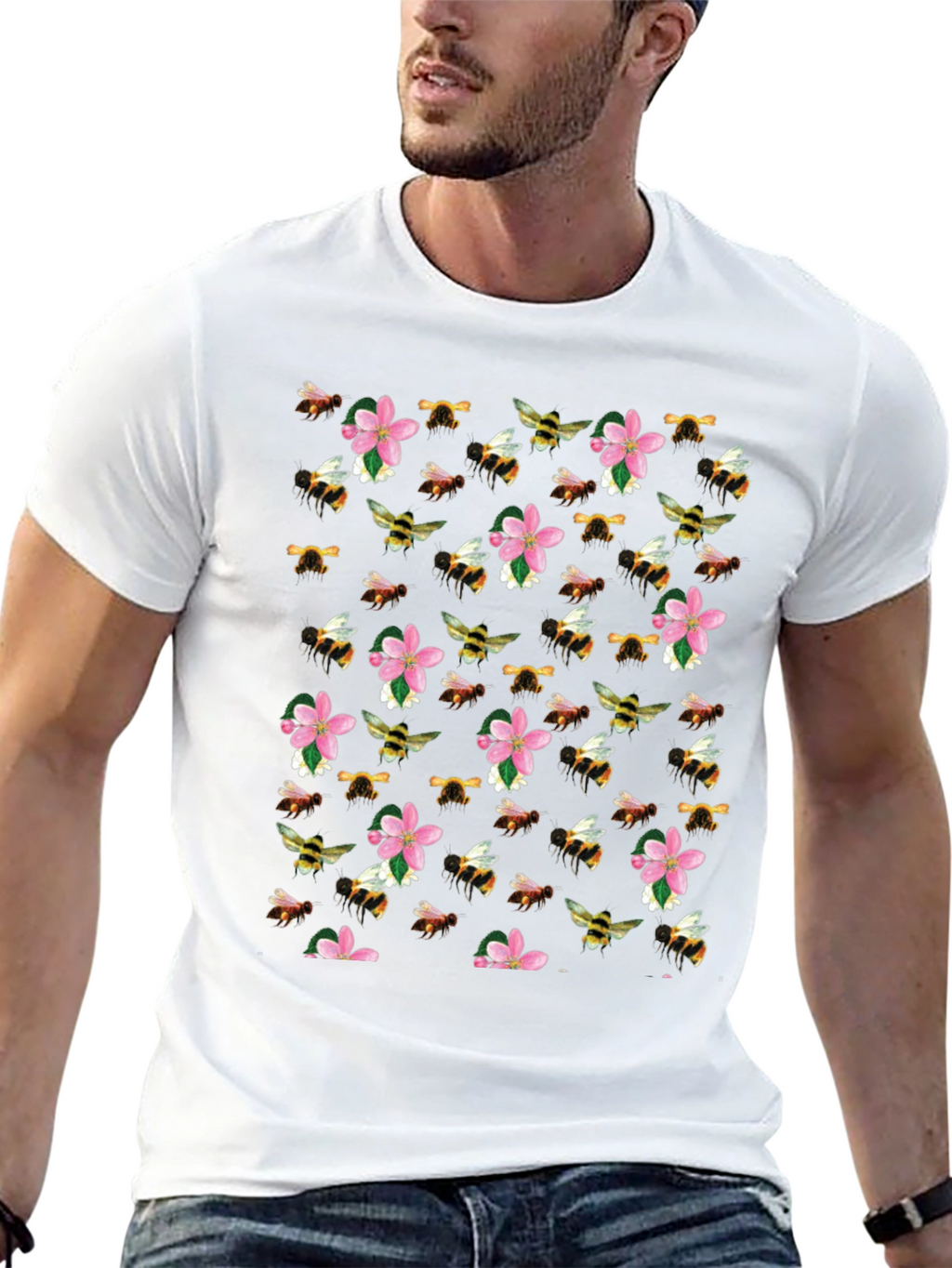 Bee & Blossom Print T-Shirt