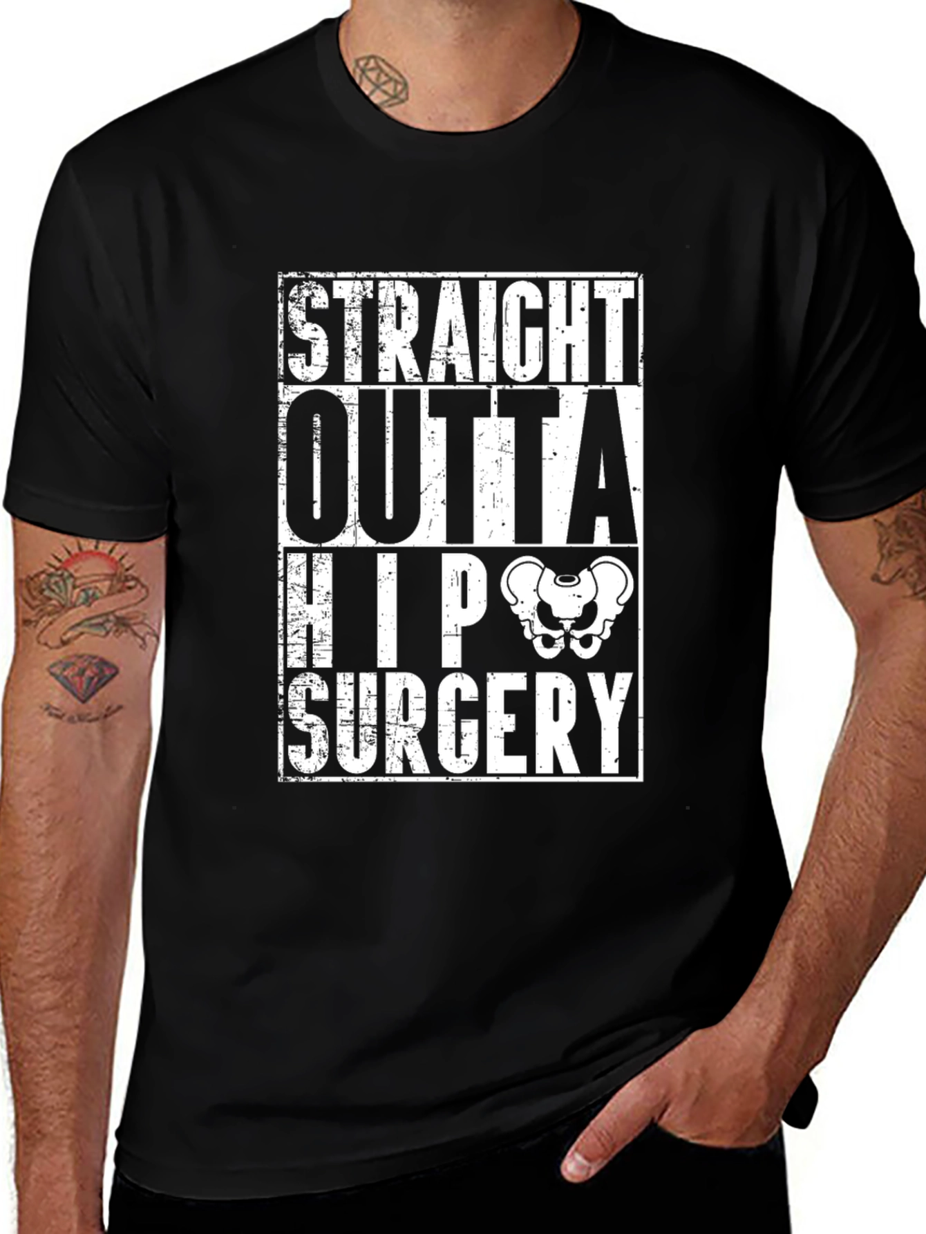 Straight Outta Hip Surgery Funny T-Shirt