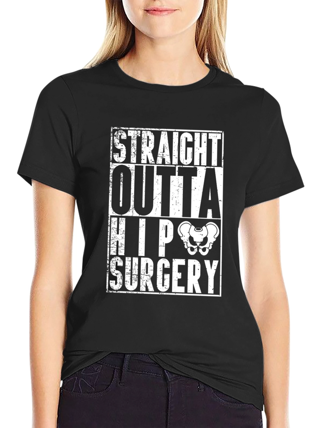 Straight Outta Hip Surgery Funny T-Shirt
