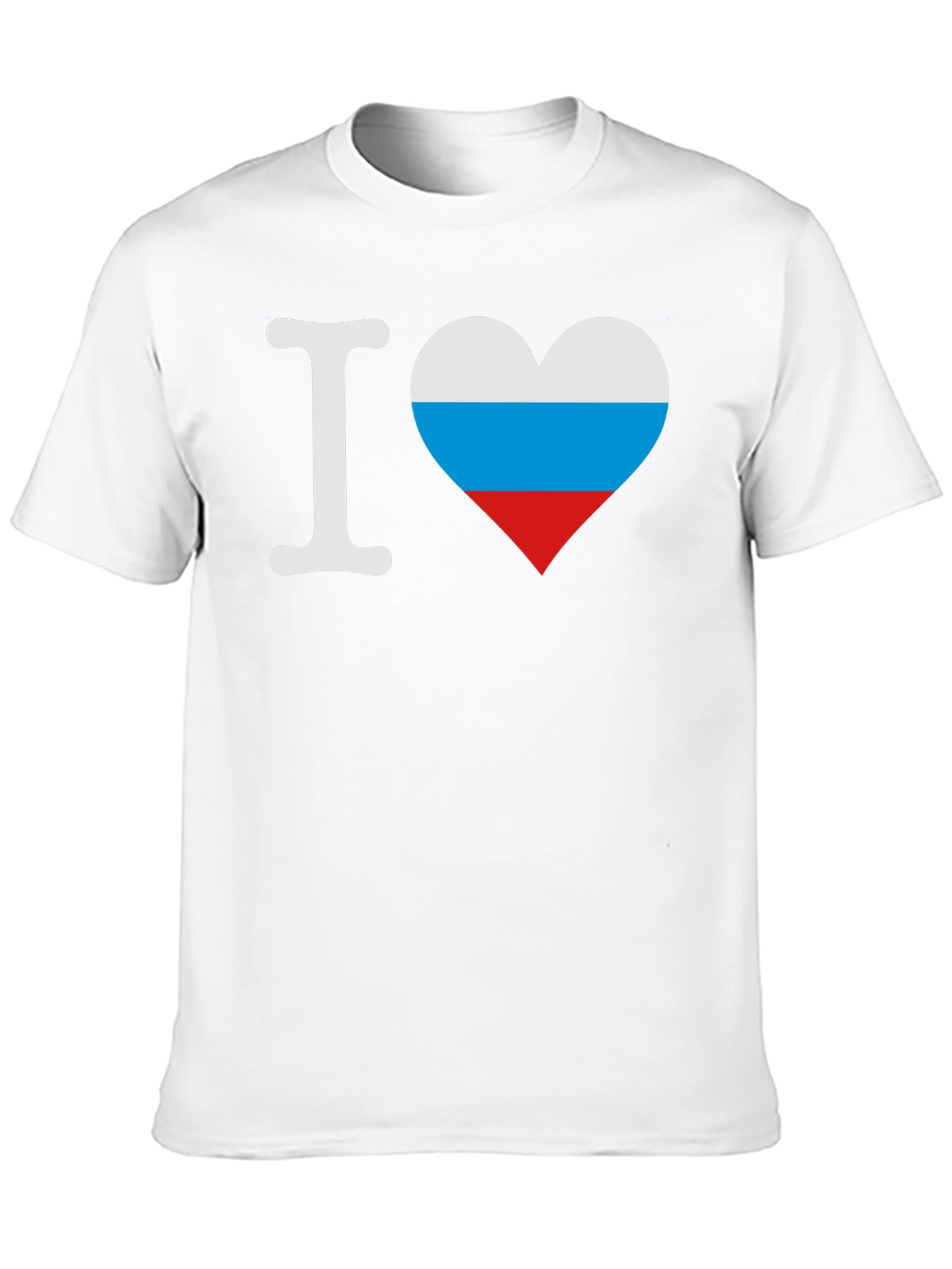 I Love Russia T-Shirt - Russian Flag Heart Graphic Tee