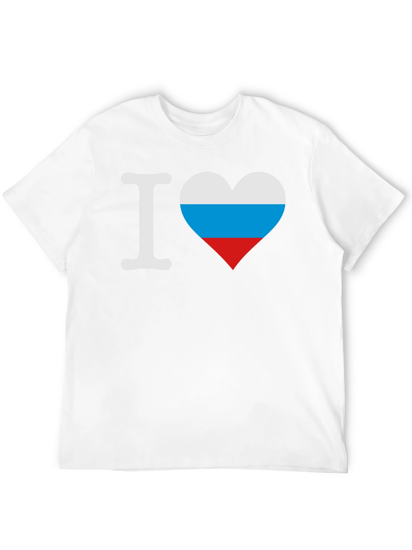 I Love Russia T-Shirt - Russian Flag Heart Graphic Tee