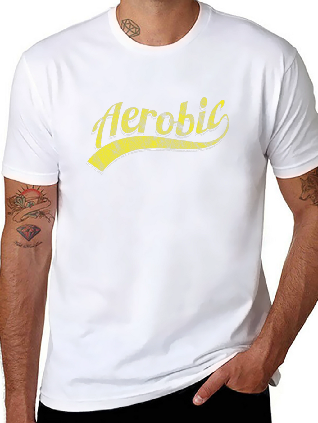 Retro Aerobic Graphic Tee - Black
