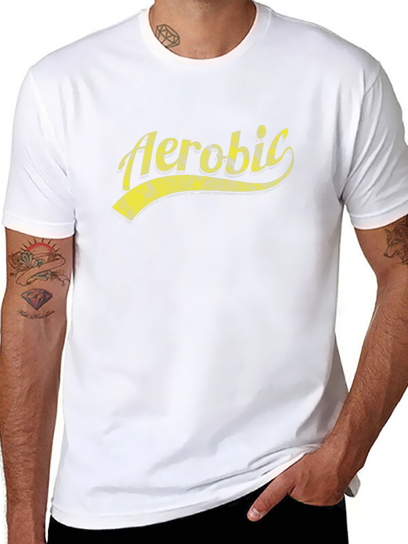Retro Aerobic Graphic Tee - Black