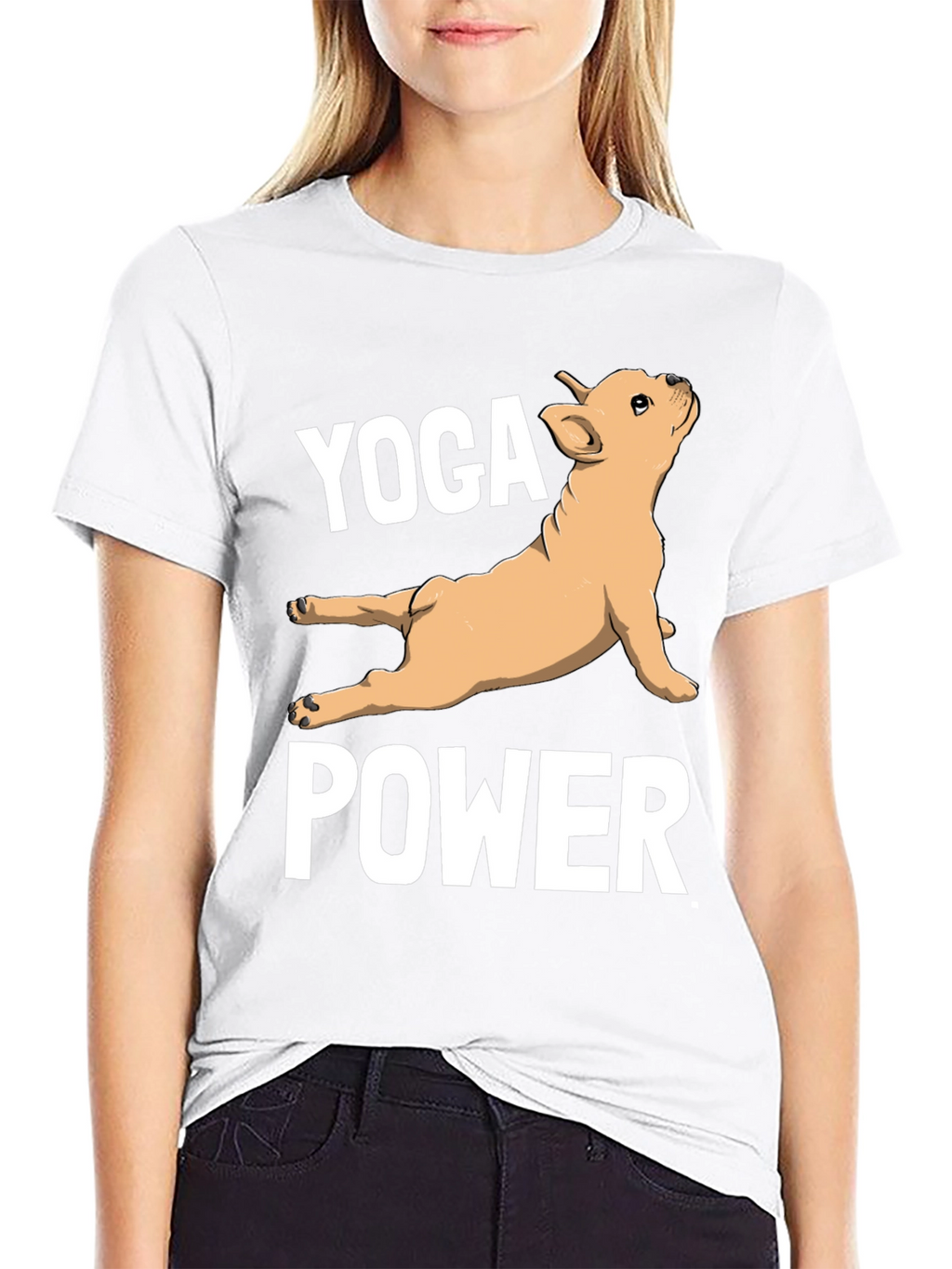 Yoga Power Bulldog Tee - Funny Dog Lover Shirt