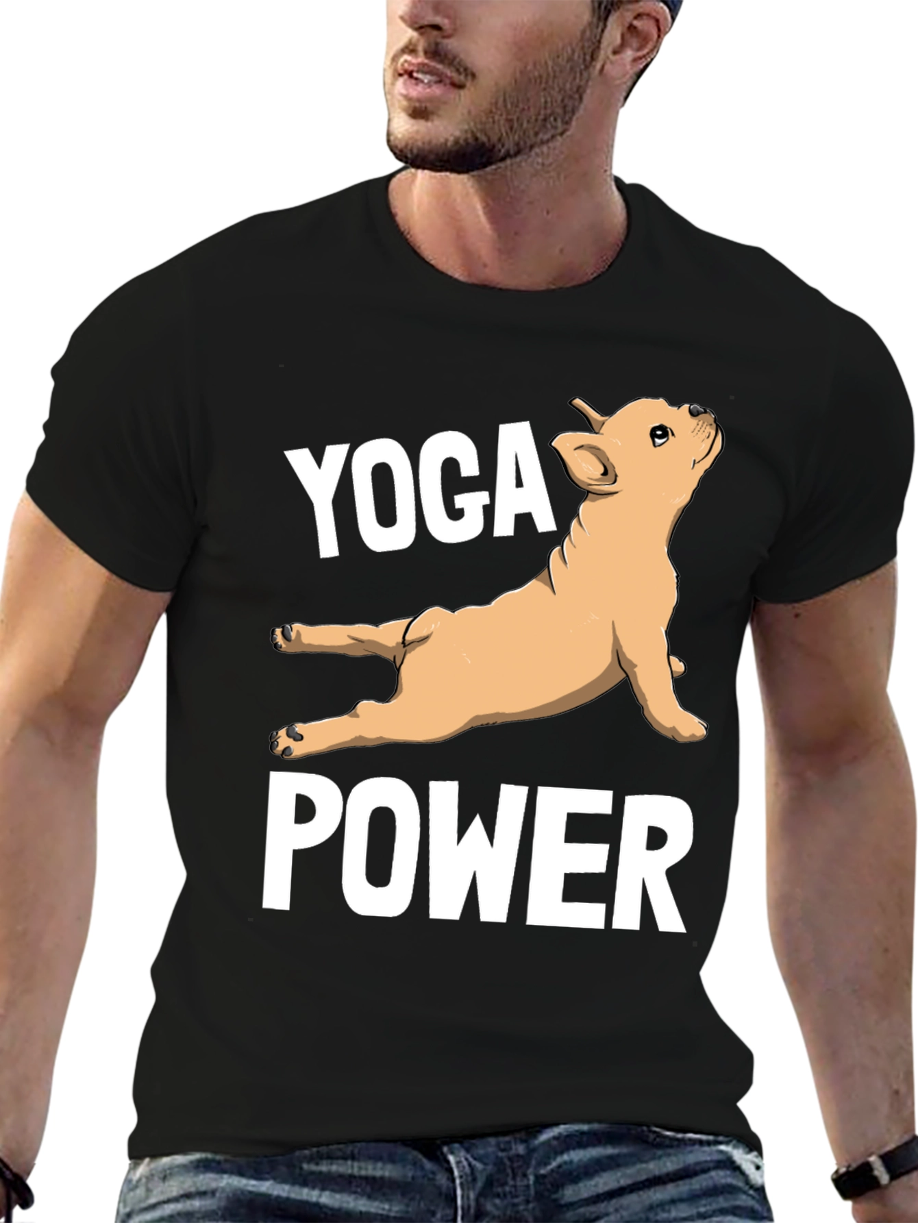 Yoga Power Bulldog Tee - Funny Dog Lover Shirt