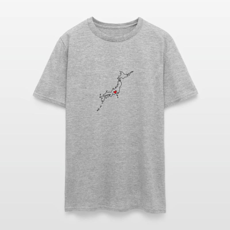 JAPAN - HEART - outline map