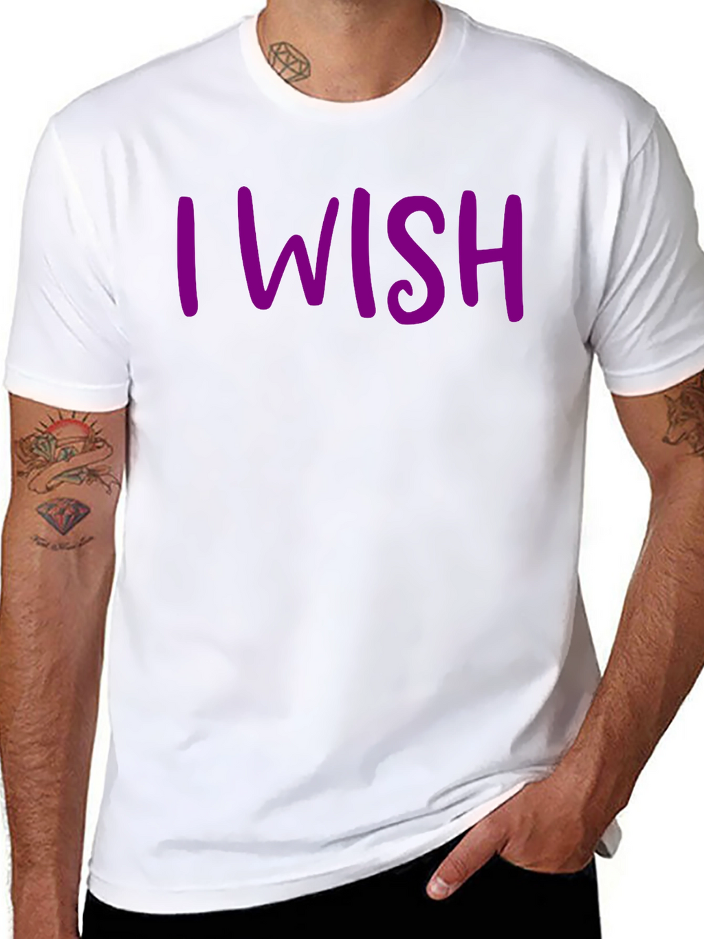 I Wish Graphic Tee - Casual Black T-Shirt