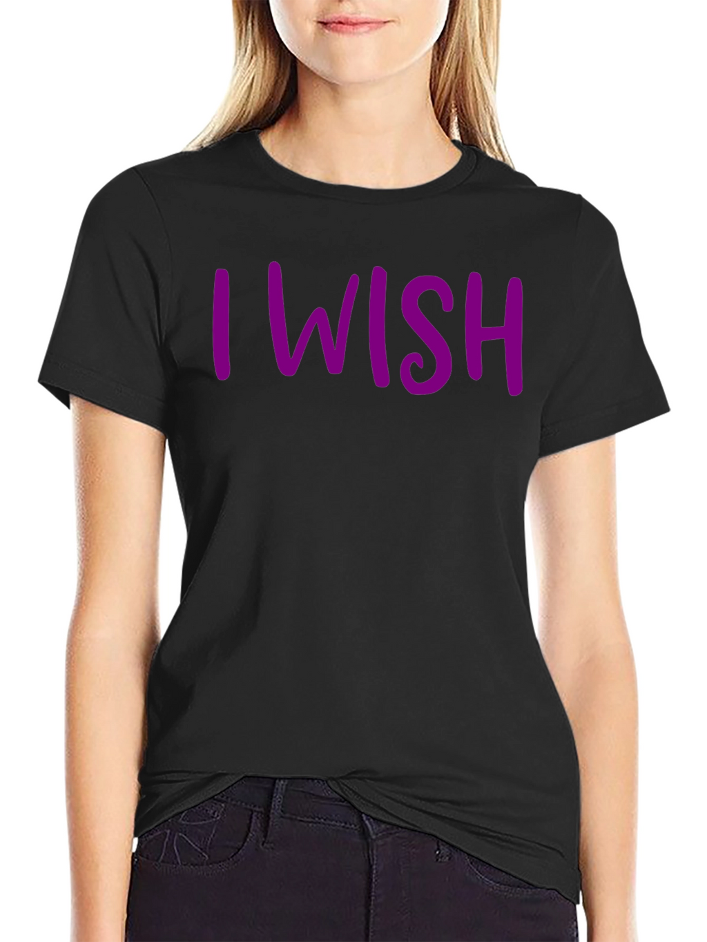 I Wish Graphic Tee - Casual Black T-Shirt