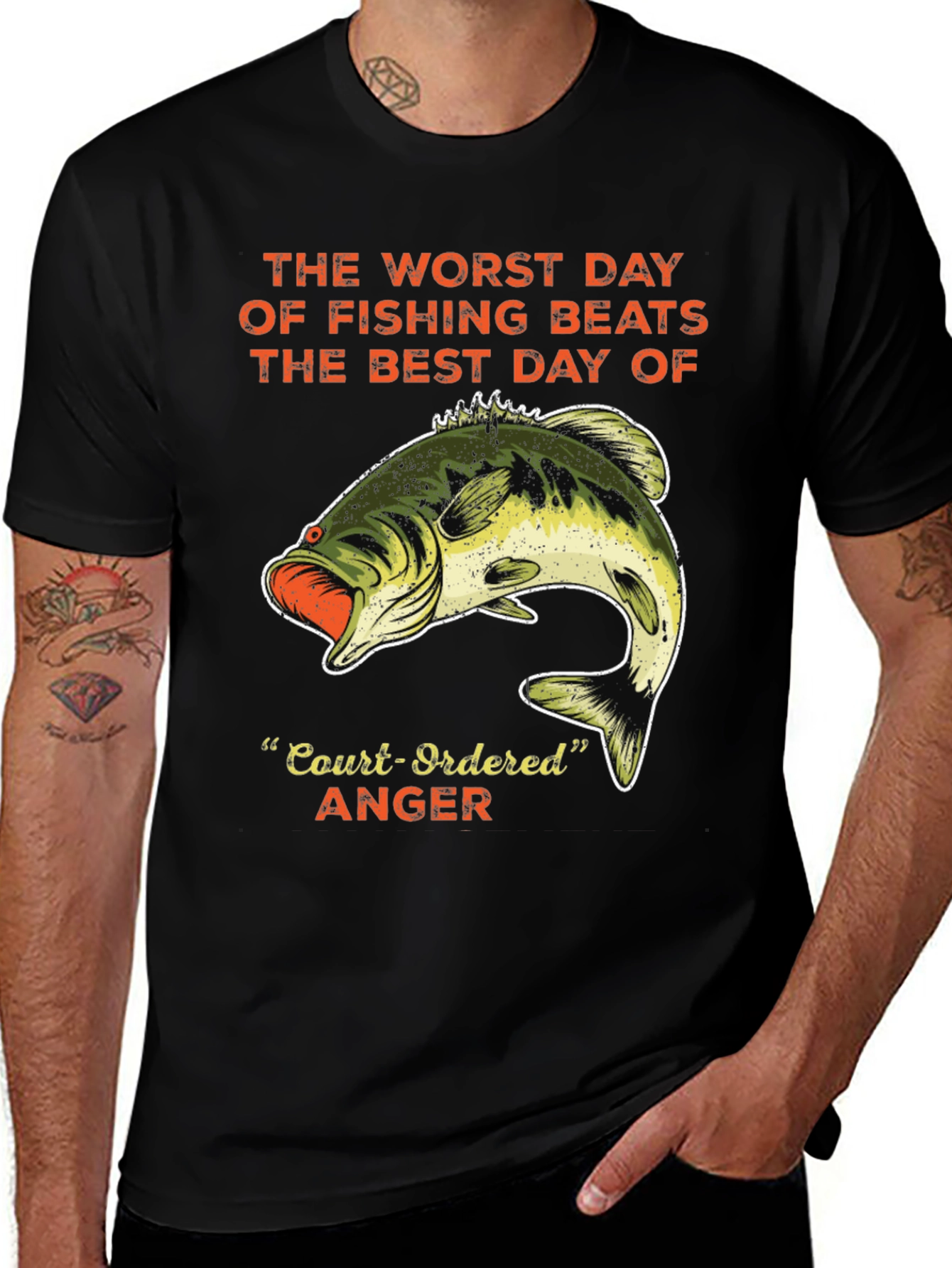 Fishing T-Shirt - Worst Day Fishing Beats Best Day