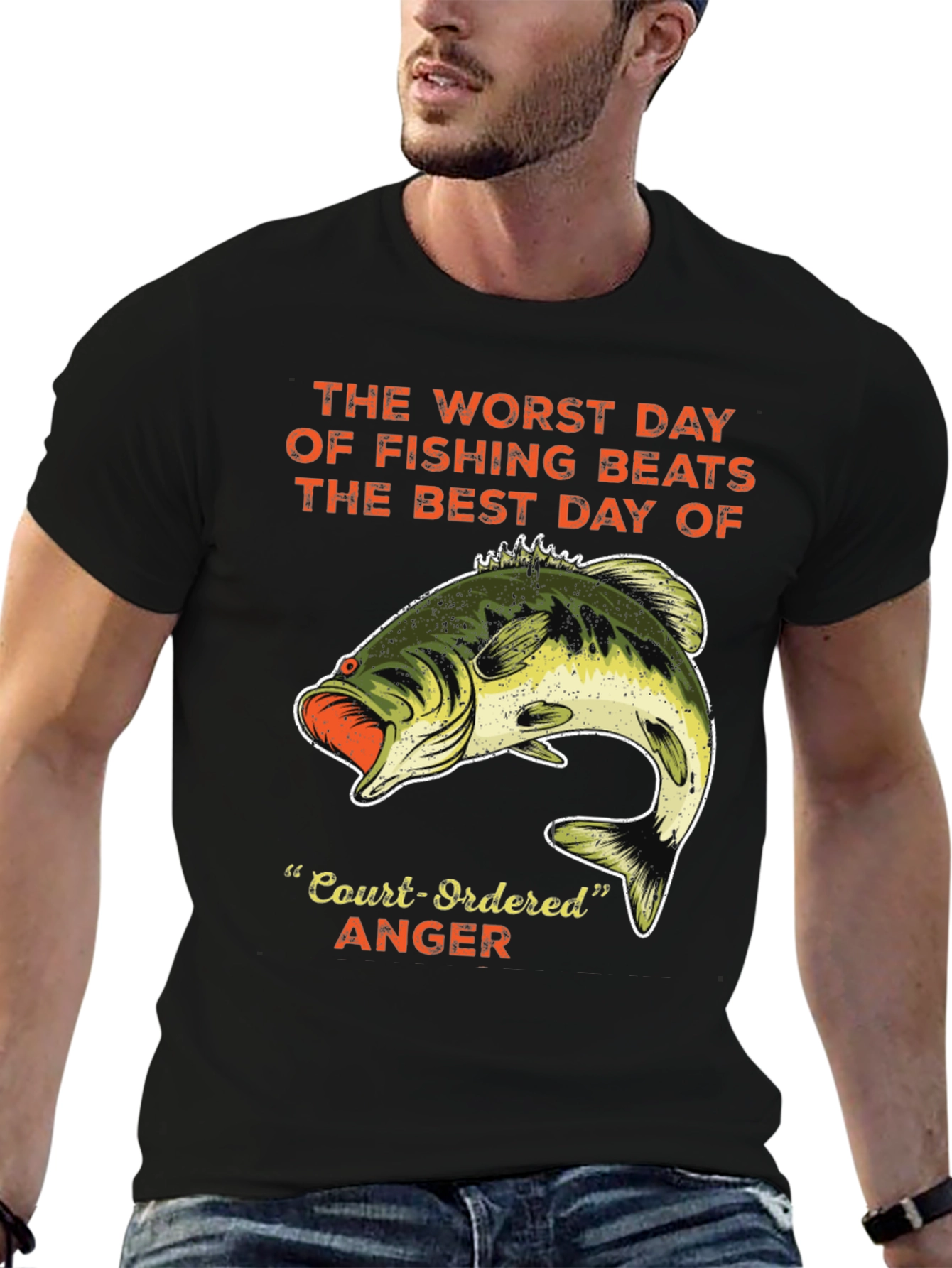 Fishing T-Shirt - Worst Day Fishing Beats Best Day