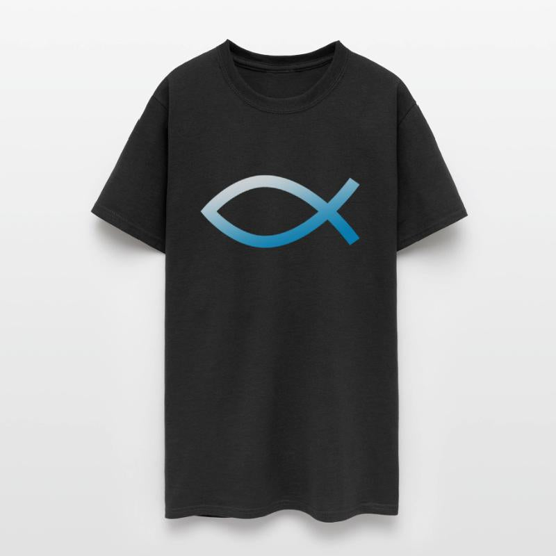 Jesus Fish Ichtys Christian Symbol Blue