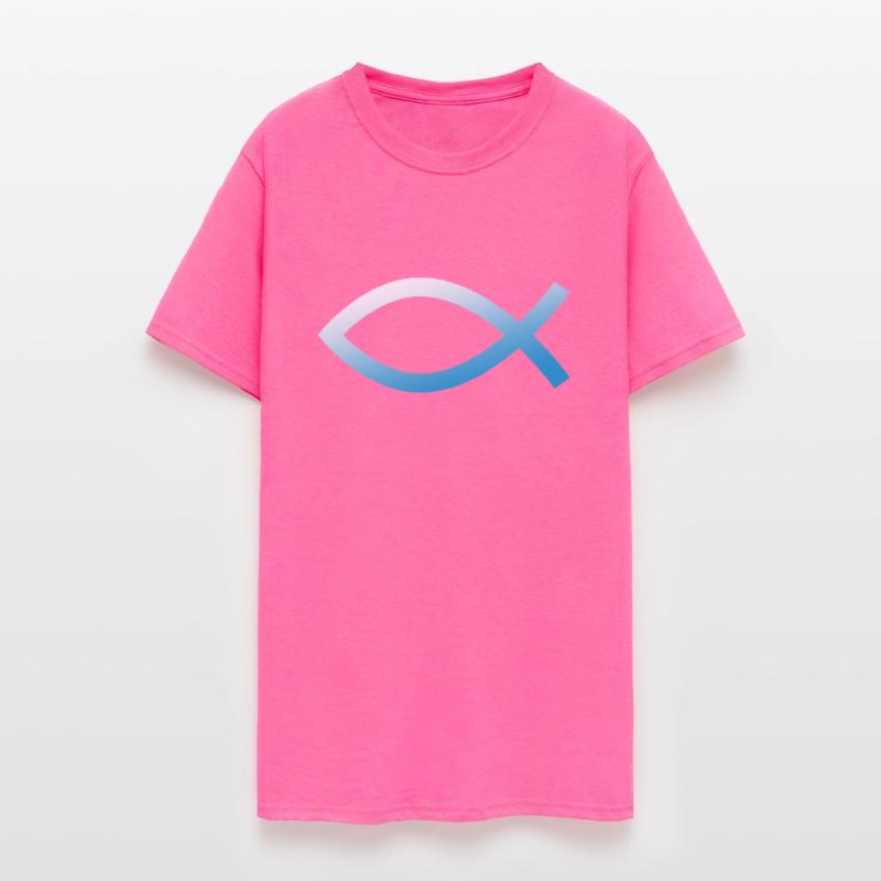 Jesus Fish Ichtys Christian Symbol Blue