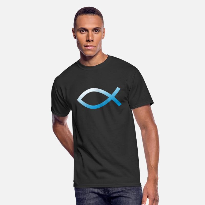 Jesus Fish Ichtys Christian Symbol Blue