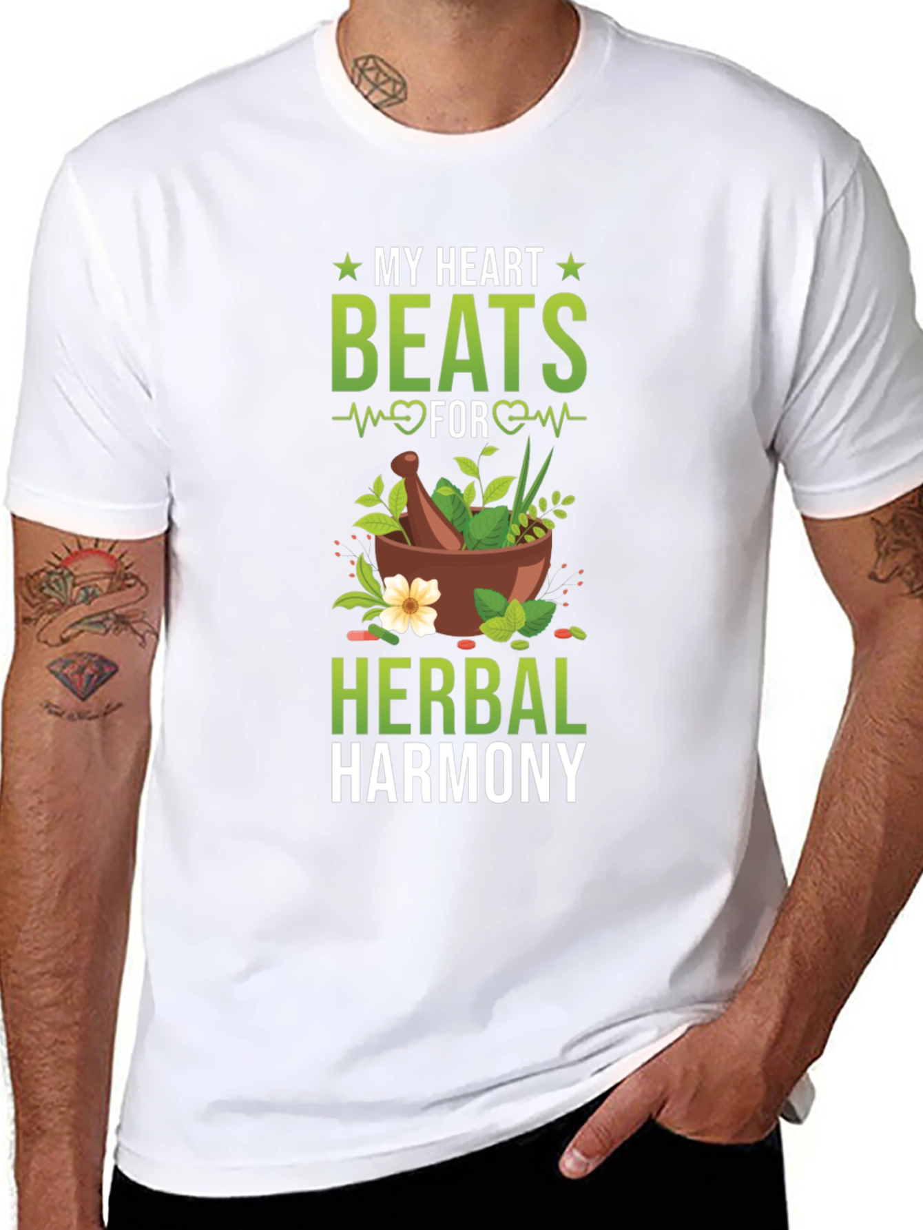 Herbal Harmony T-Shirt: My Heart Beats For Herbs