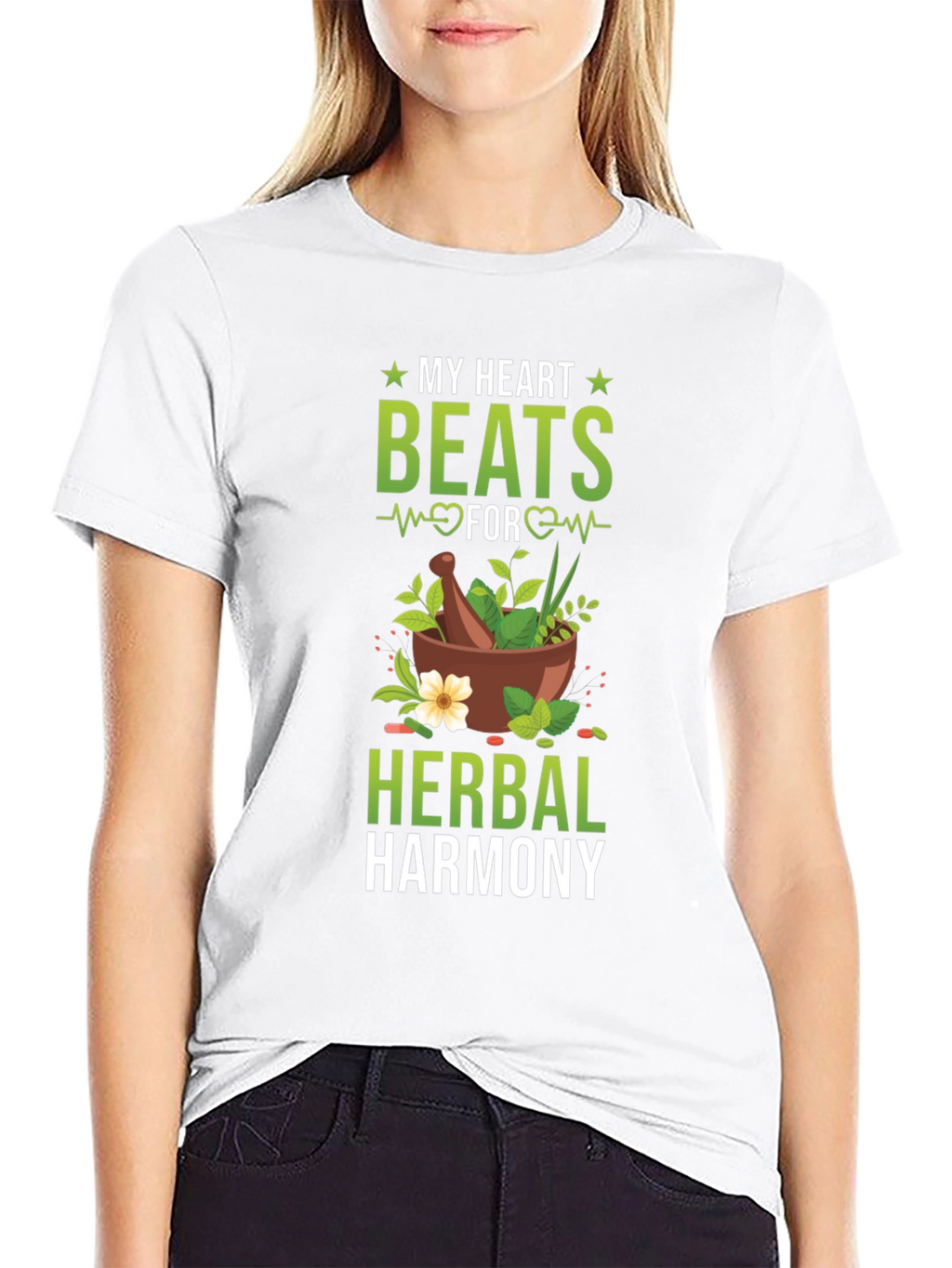 Herbal Harmony T-Shirt: My Heart Beats For Herbs