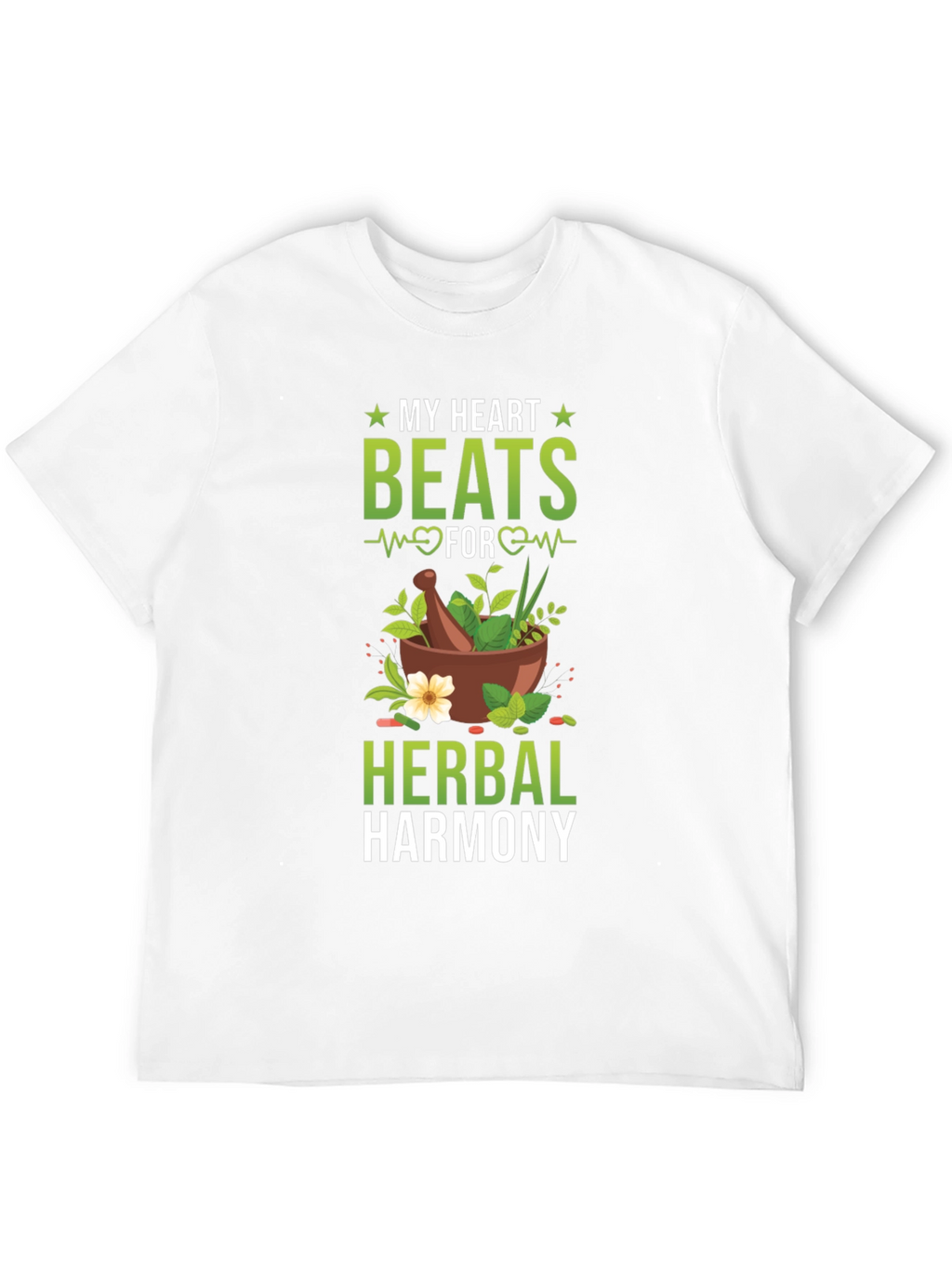 Herbal Harmony T-Shirt: My Heart Beats For Herbs
