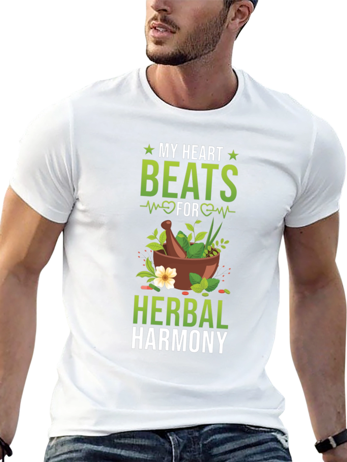 Herbal Harmony T-Shirt: My Heart Beats For Herbs