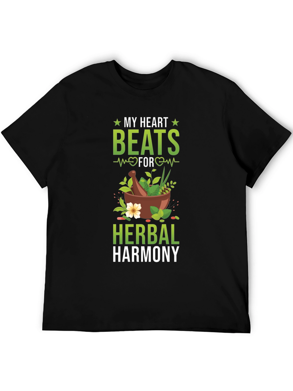 Herbal Harmony T-Shirt: My Heart Beats For Herbs