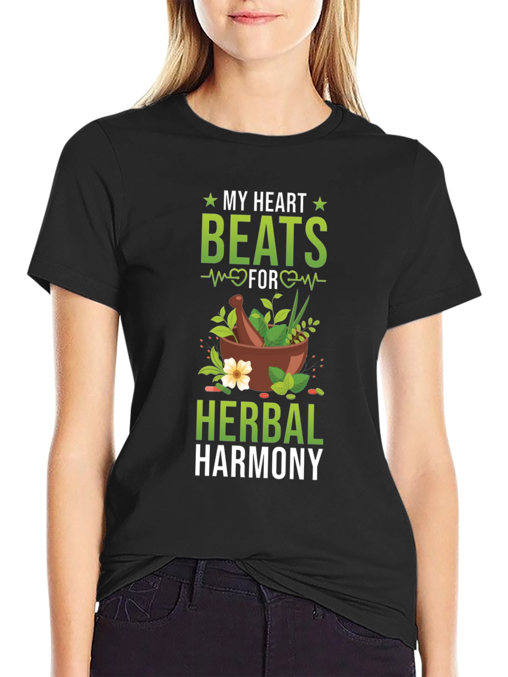 Herbal Harmony T-Shirt: My Heart Beats For Herbs