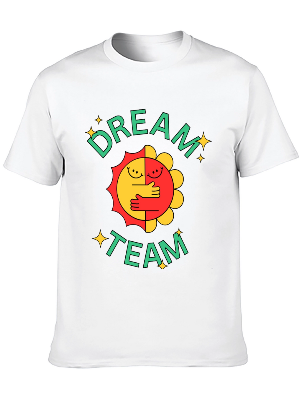Dream Team Graphic Tee - Black Cotton Blend T-Shirt