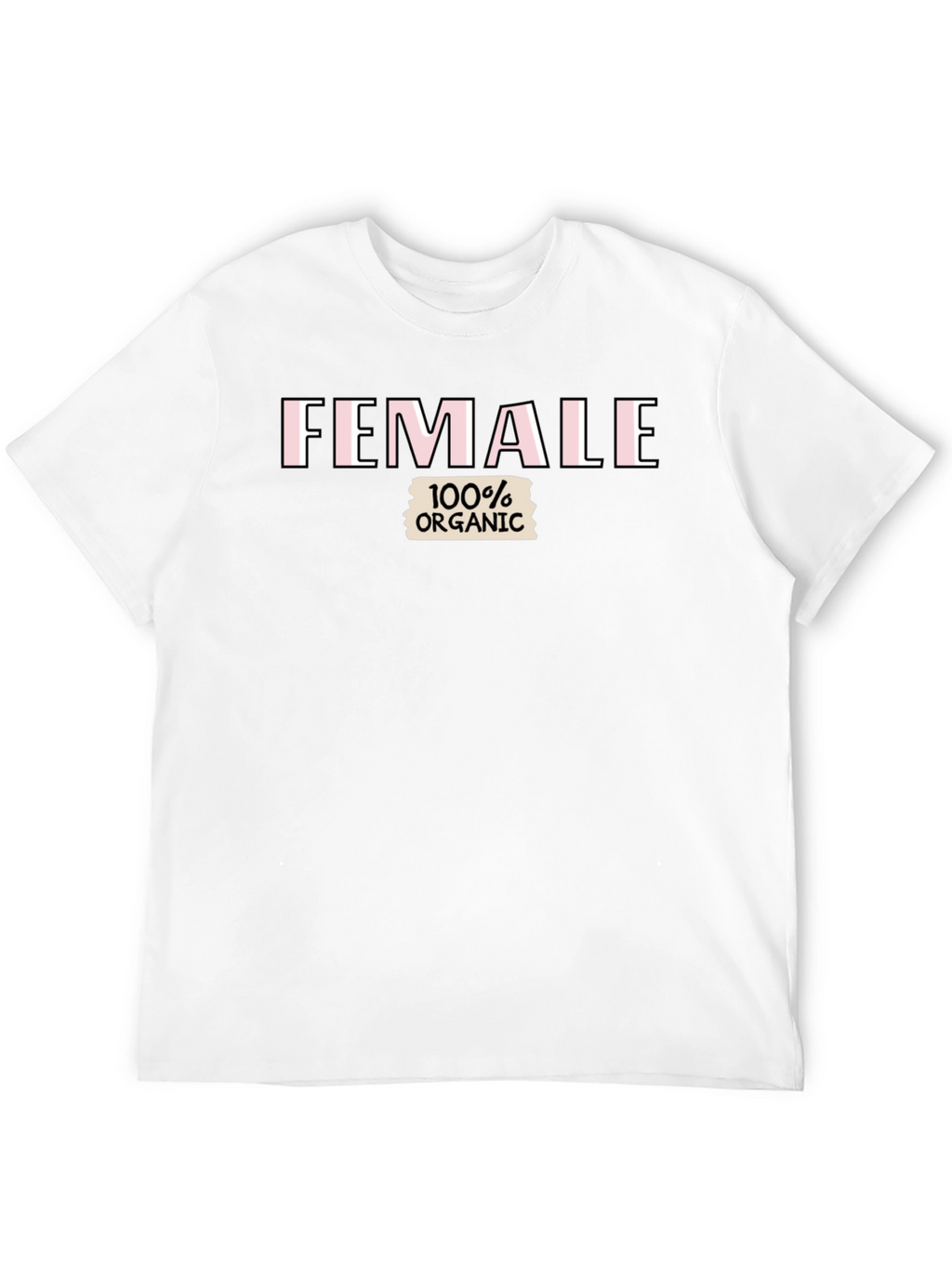 Female 100% Organic Black T-Shirt