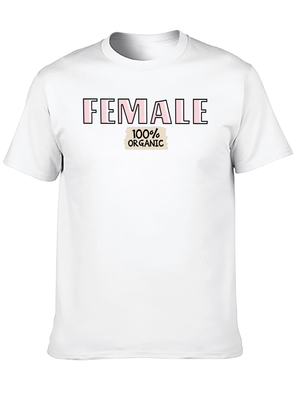 Female 100% Organic Black T-Shirt