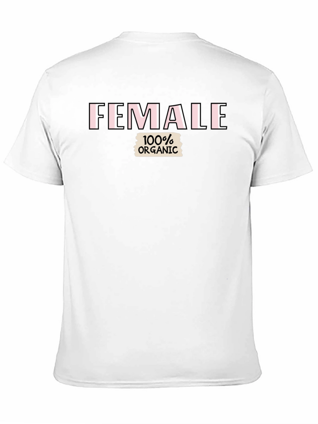 Female 100% Organic Black T-Shirt