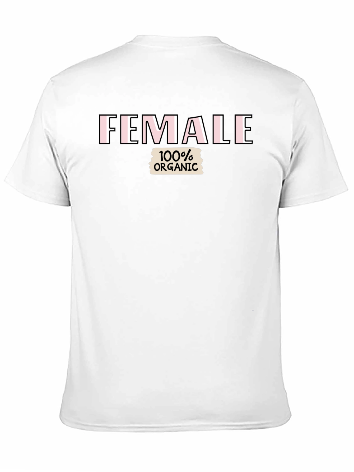 Female 100% Organic Black T-Shirt