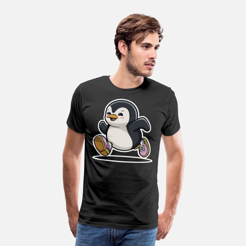 Jogging Jogger Penguin Running with Sneakers