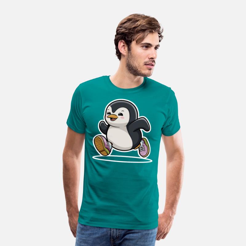 Jogging Jogger Penguin Running with Sneakers