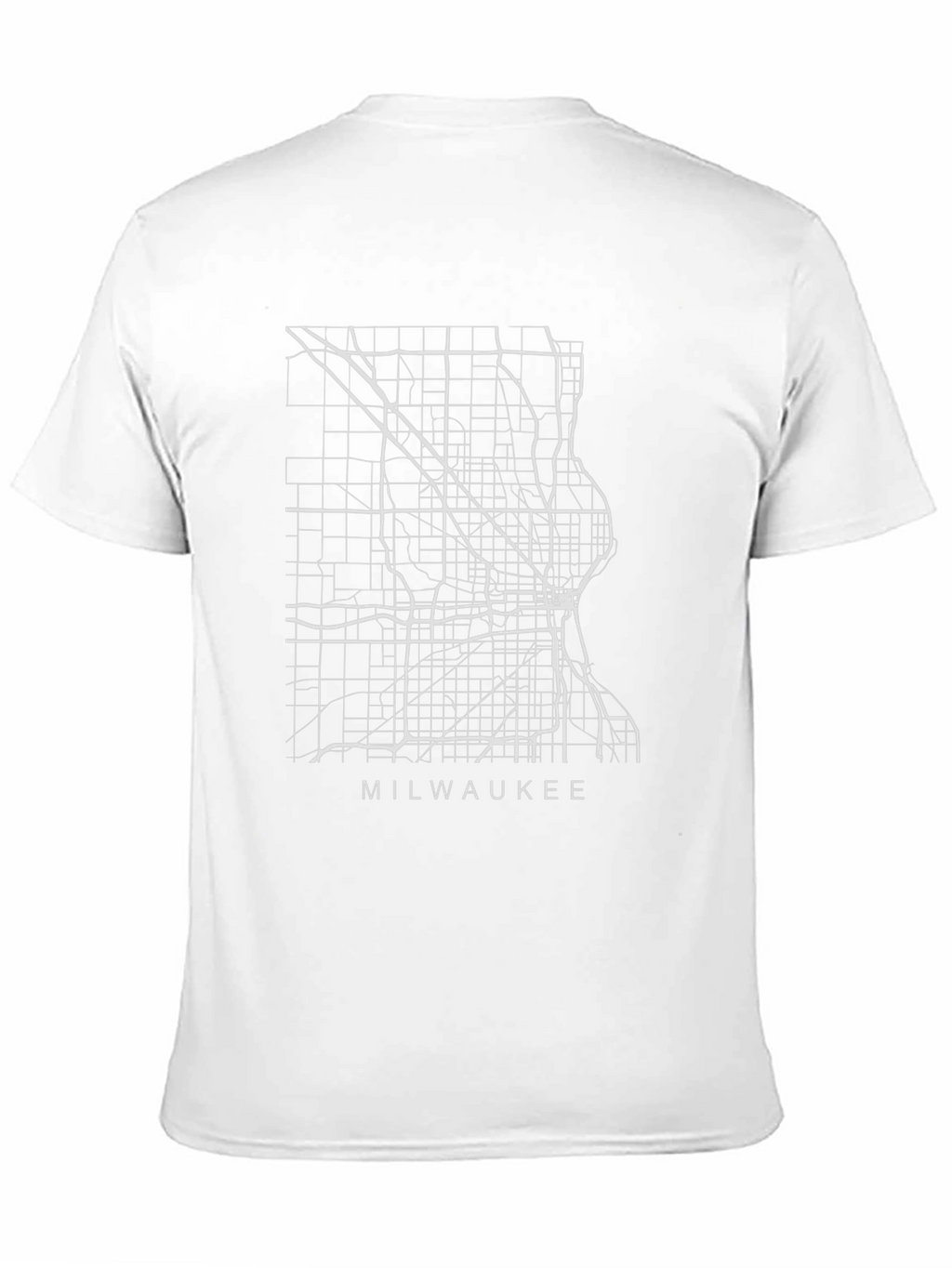 Milwaukee Map Graphic T-Shirt - City Streets Design