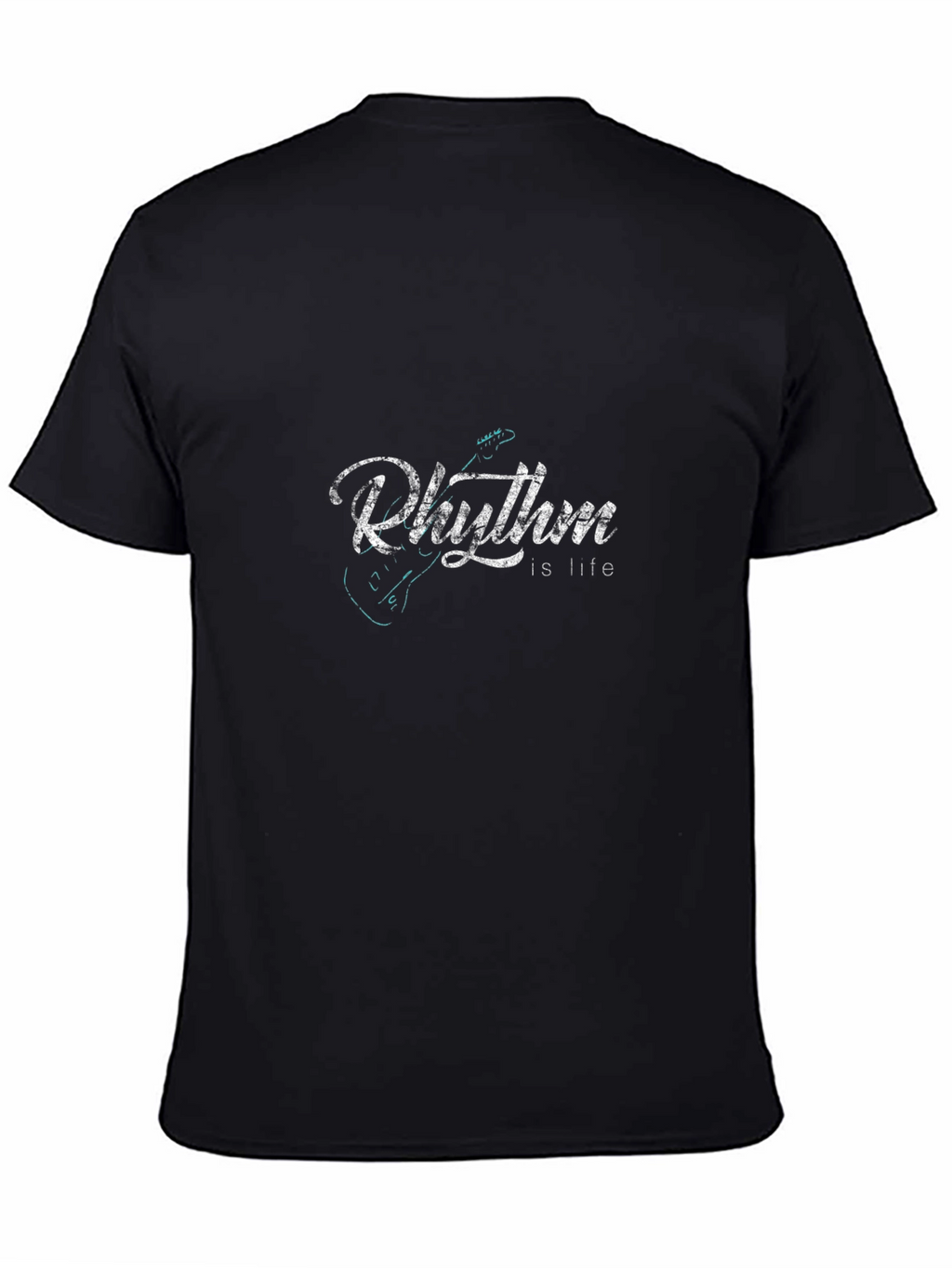 Rhythm is Life Mens Black Graphic Tee