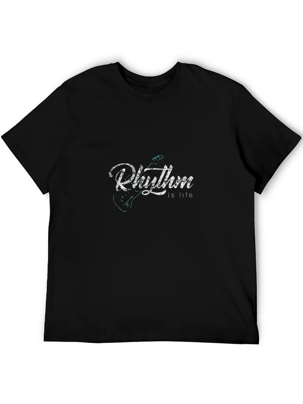 Rhythm is Life Mens Black Graphic Tee