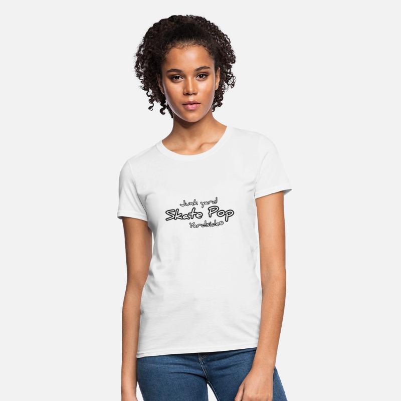 Junk yard skate pop Yardside font logo white