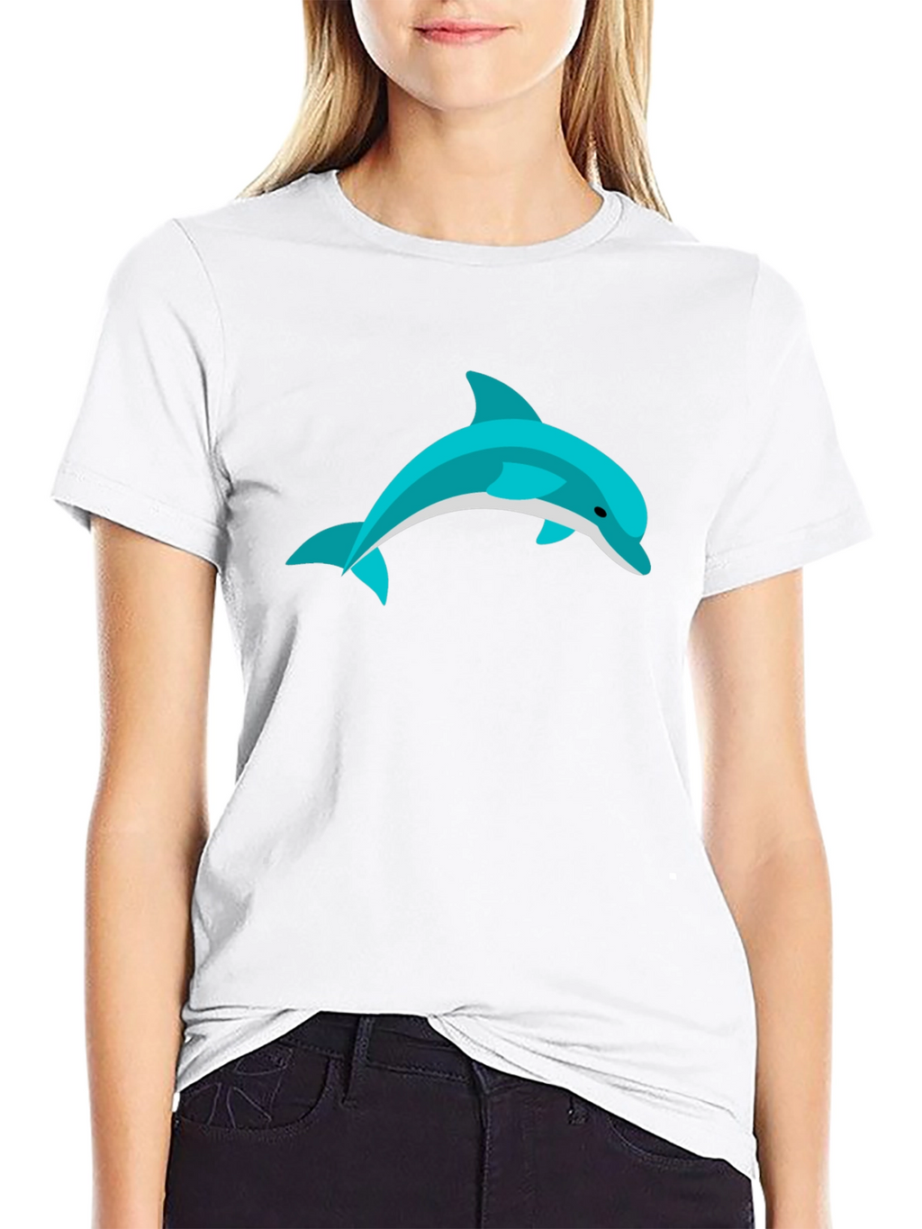 Dolphin Graphic Black T-Shirt